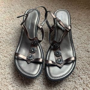 Silver Athena Alexander Wedges (Size 9)